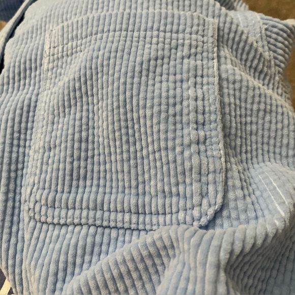 L.L. Bean Corduroy Sky Blue Shacket Button Down XL Petite Excellent Preowned Con - Picture 4 of 6